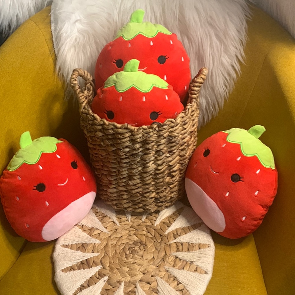 NWOT STRAWBERRY PLUSH CUTE TRENDY STUFFED ANIMAL PLUSHY GREAT FOR GIFTING!!!